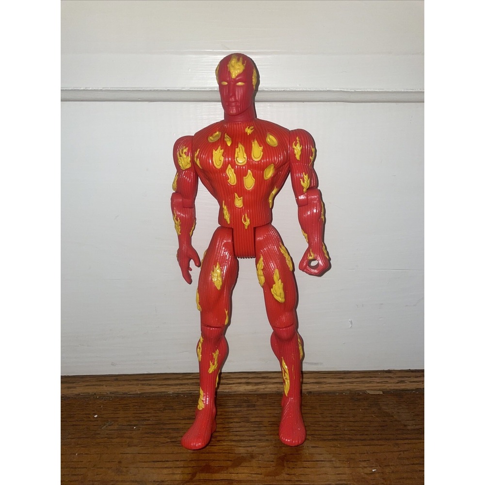 Marvel Universe 10 Inch ACTION FIGURE Human Torch Toy Biz 2000 Very Good Cond.